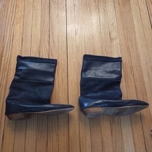 Vintage Blue Suede And Leather  Women's Boots